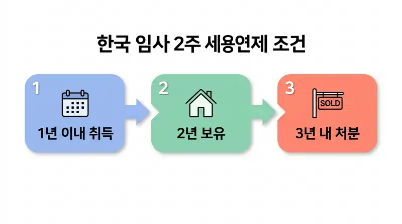 일시적 2주택 비과세 3단계 조건