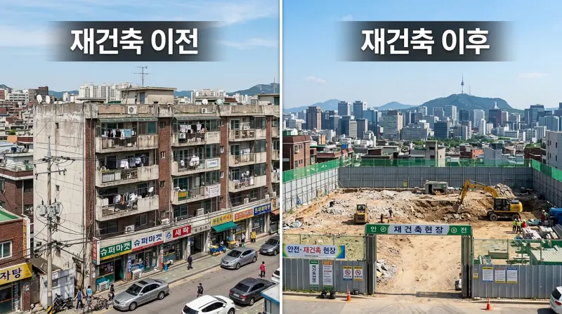 재건축 전후 비교