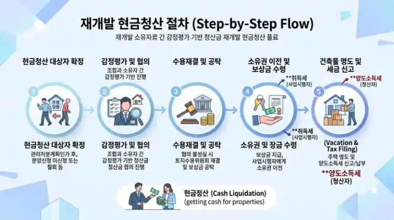 현금청산 프로세스 흐름도
