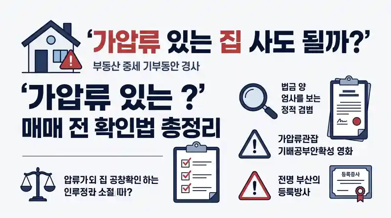 가압류 있는 집 사도 될까? 매매 전 확인법 총정리