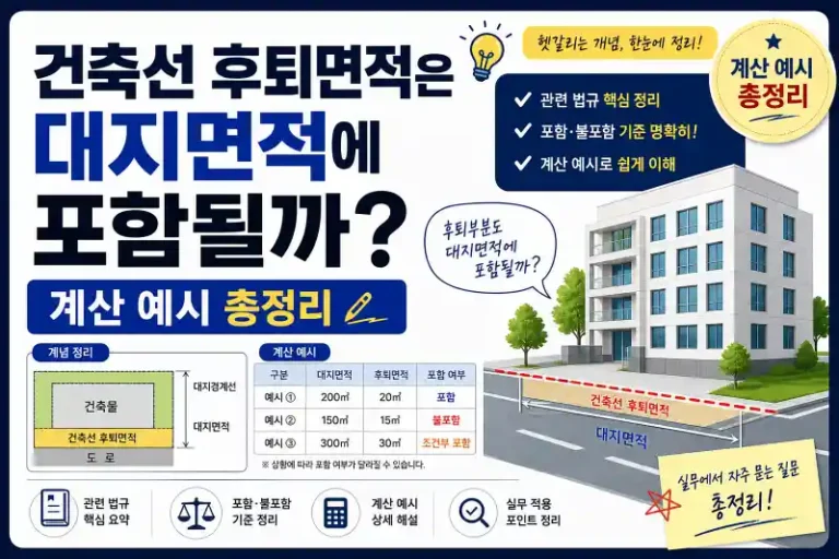 건축선 후퇴면적은 대지면적에 포함될까