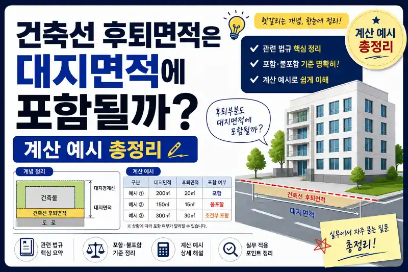 건축선 후퇴면적은 대지면적에 포함될까