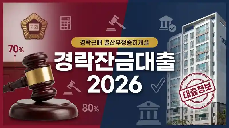 경락잔금대출 한도 조건 2026 완벽 가이드