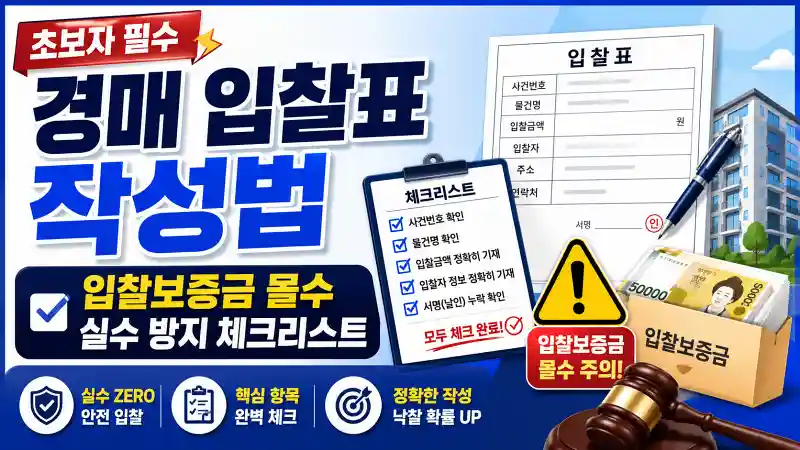 경매 입찰표 작성법