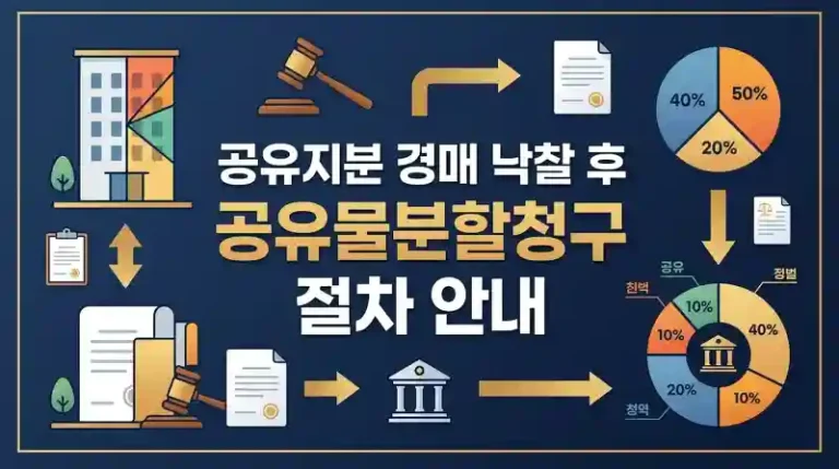 공유지분 경매 낙찰 후 공유물분할청구 절차 안내