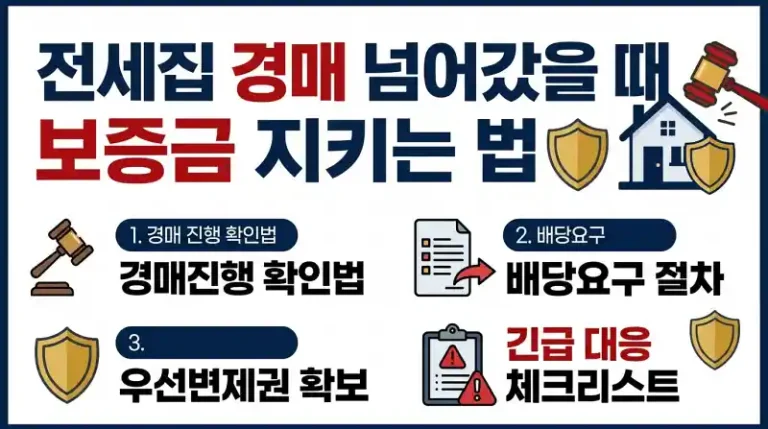 전세집 경매 넘어갔을 때 보증금 지키는 법