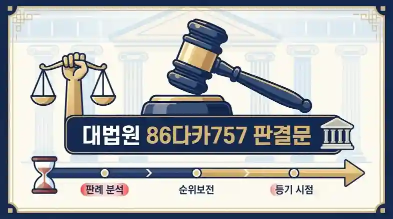 대법원 판결문과 순위보전 개념도
