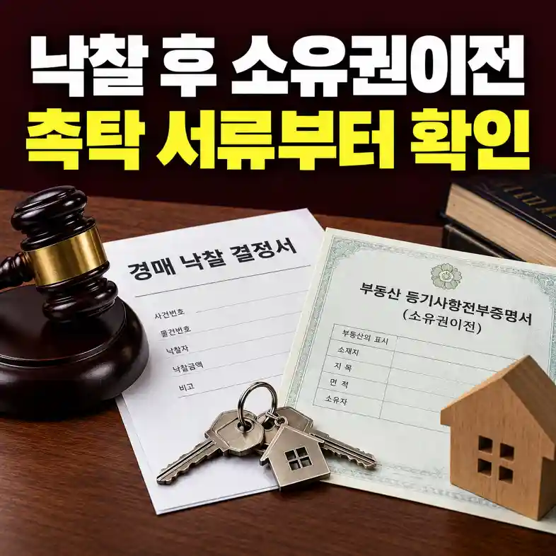 경매 낙찰 후 소유권이전등기
